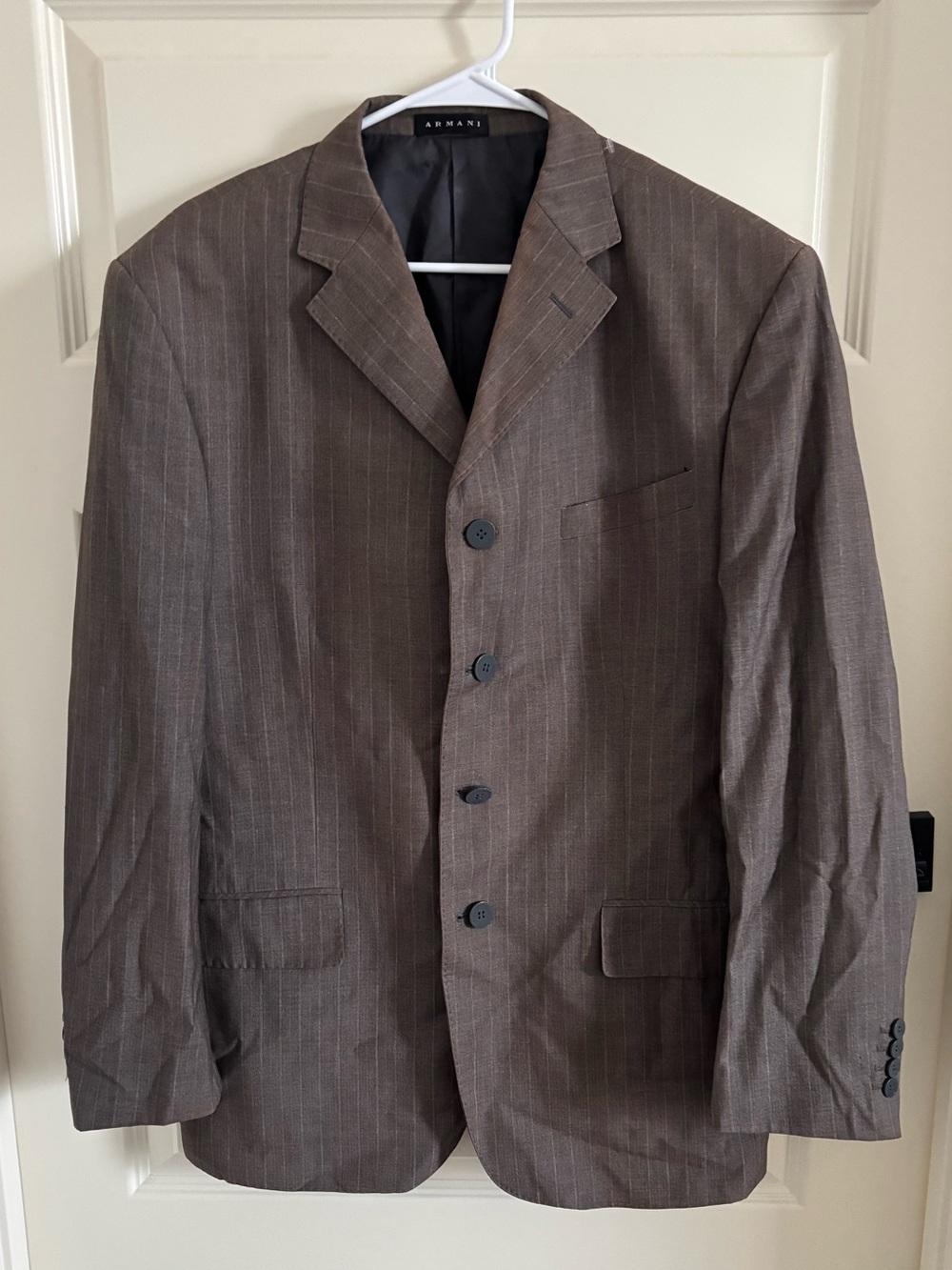 Giorgio Armani Men's Brown Pinstripe Sport Coat